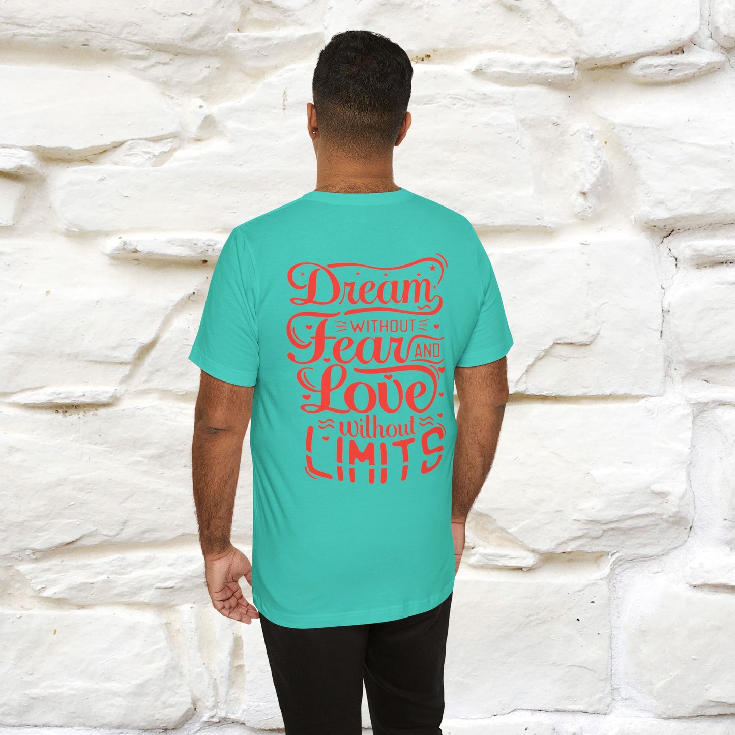 "Dream Without Fear And Love Without Limits'' Cat T-Shirt | Front & Back Design | Nunu&Miao Studio