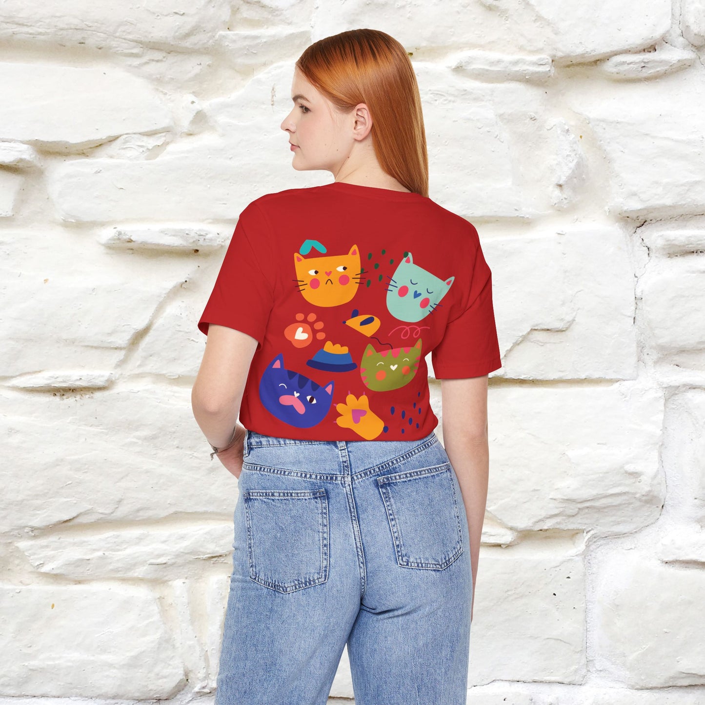 ''The Power Of Meow'' Cat T-Shirt Front and Back Design | Nunu&Miao Studio