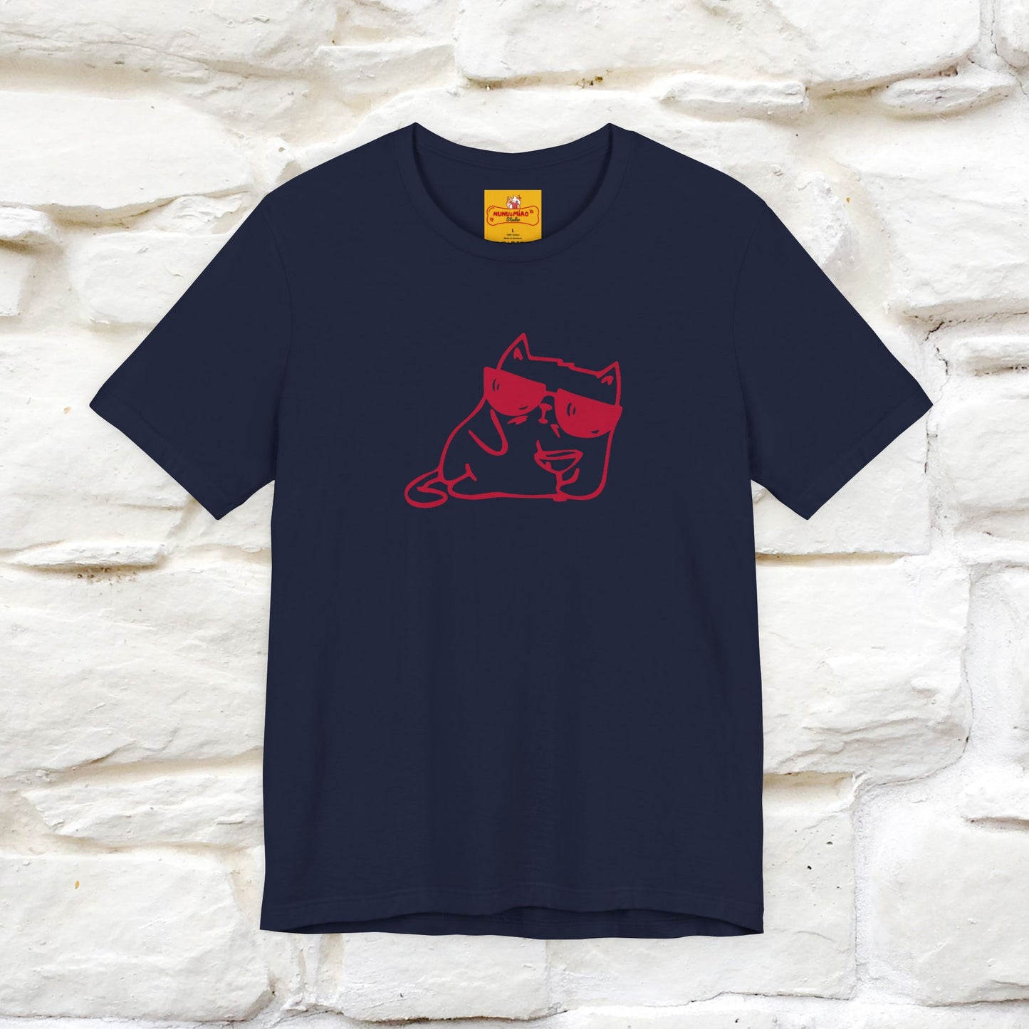"I’m Happy, Which Often Looks Like Crazy" Cat T-Shirt| Front & Back Design | Nunu&Miao Studio