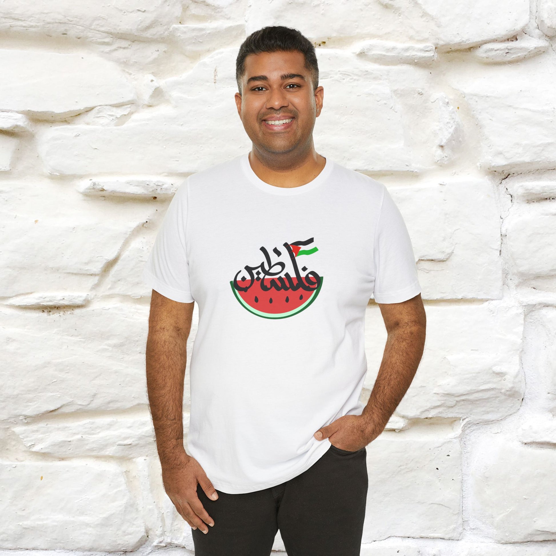 "I Stand With Palestine" Cat T-shirt | Front & Back Design |Nunu&Miao Studio - Nunu&Miao Studio