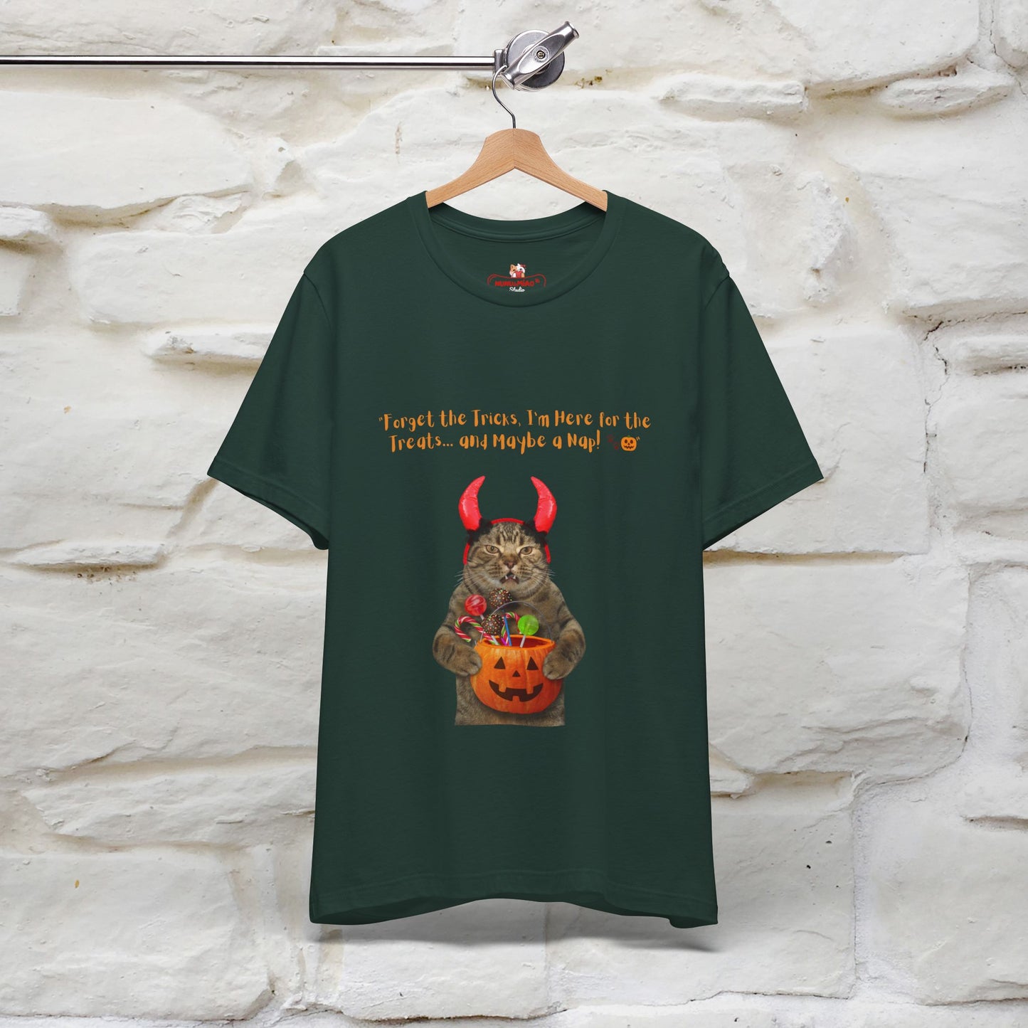 ''Forget The Tricks I am Here For The Treats ...And Maybe A Nap!'' Cat T-shirt for Men and Women 100% Cotton* - Nunu&Miao Studio