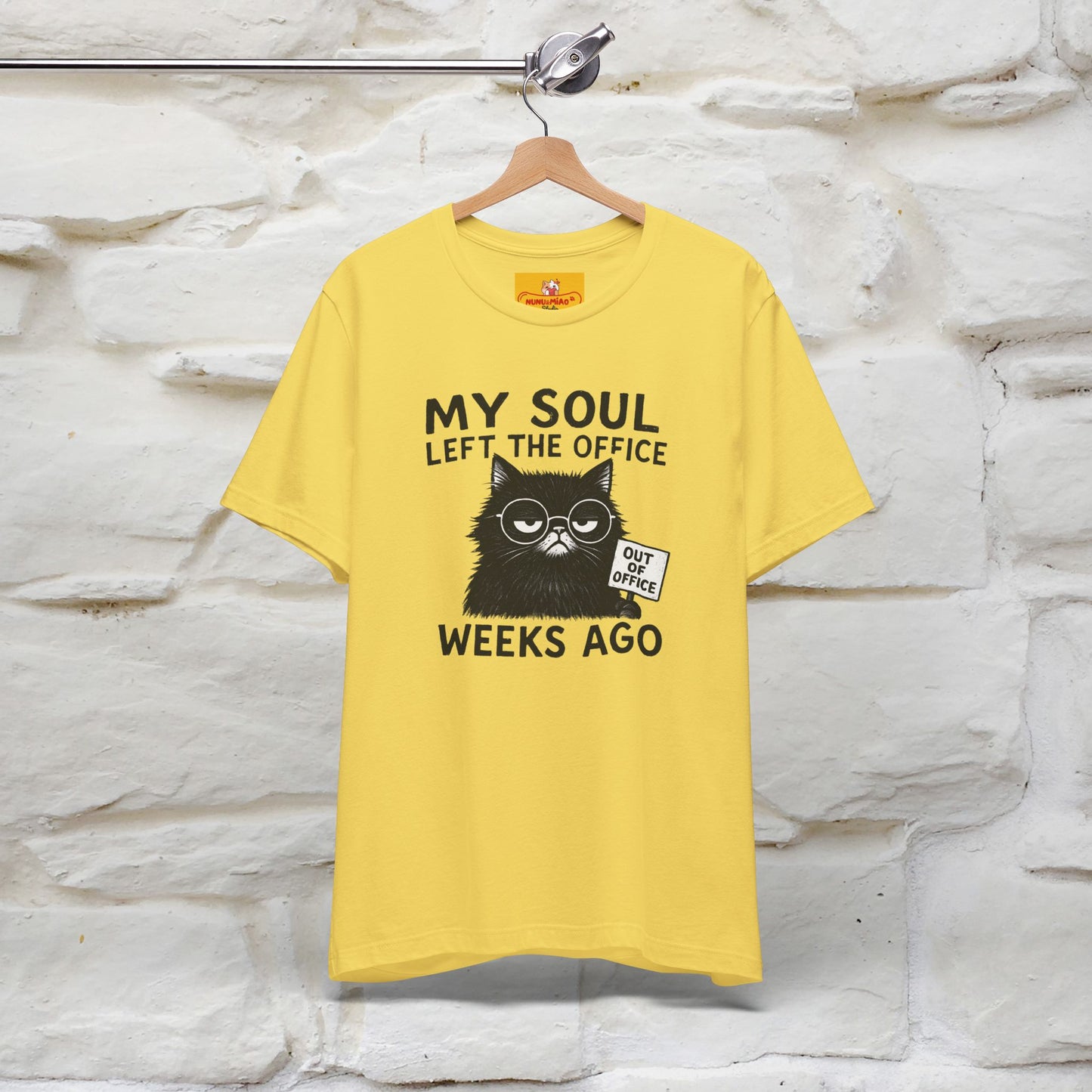 "My Soul Left The Office..." |Funny Cat T-Shirt | Nunu&Miao Studio