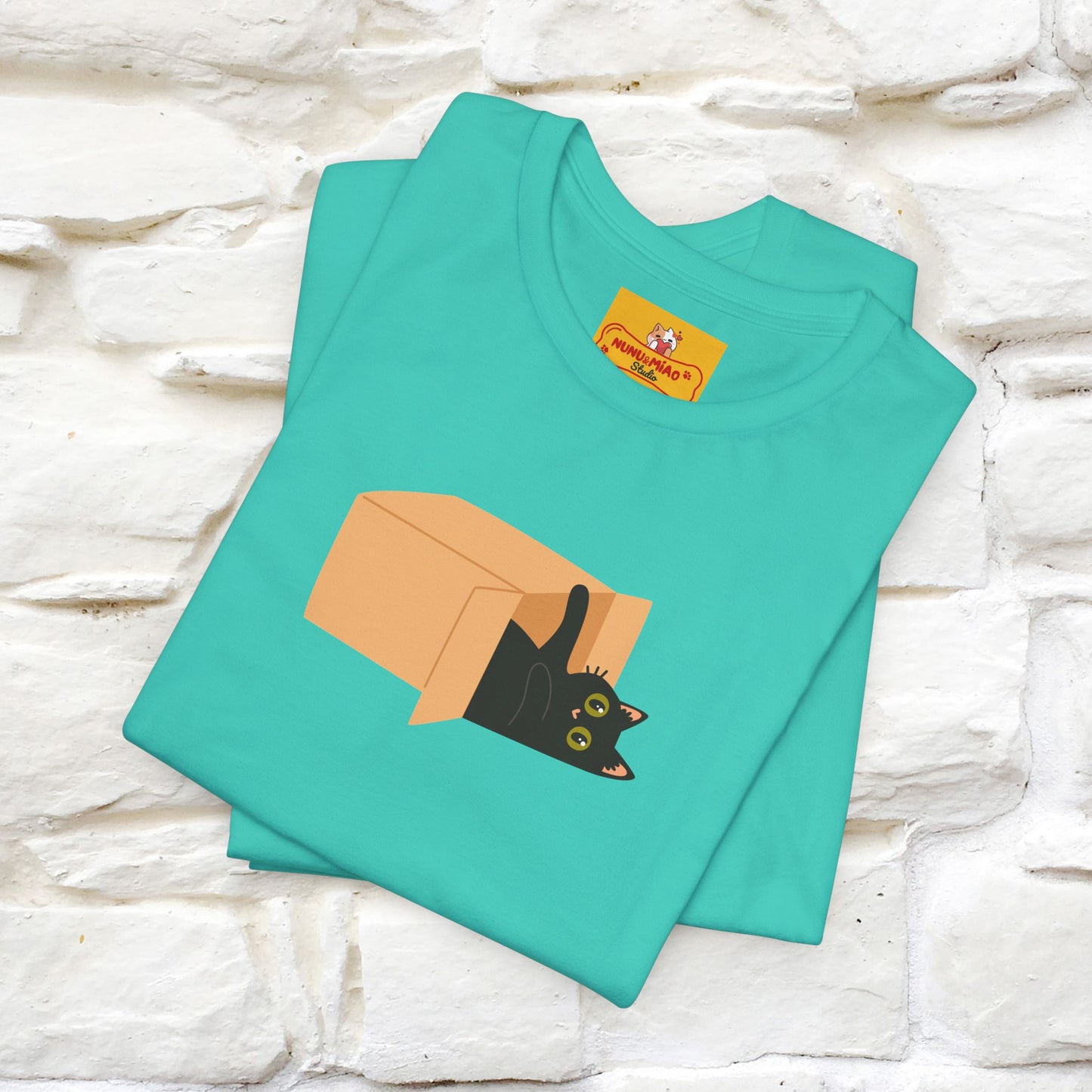 "Think Like There Is No Box" Cat T-Shirt| Front & Back Design | Nunu&Miao Studio