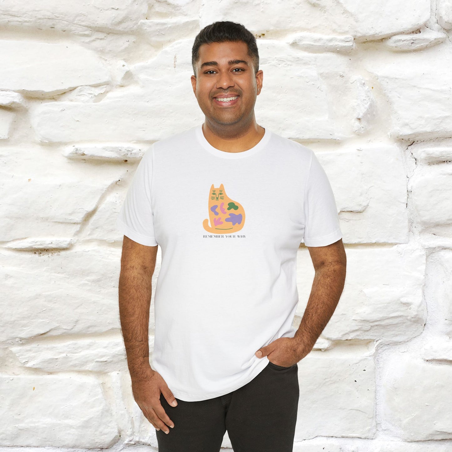 "Remember Your Why'' Cat T-Shirt Front and Back Design | Nunu&Miao Studio