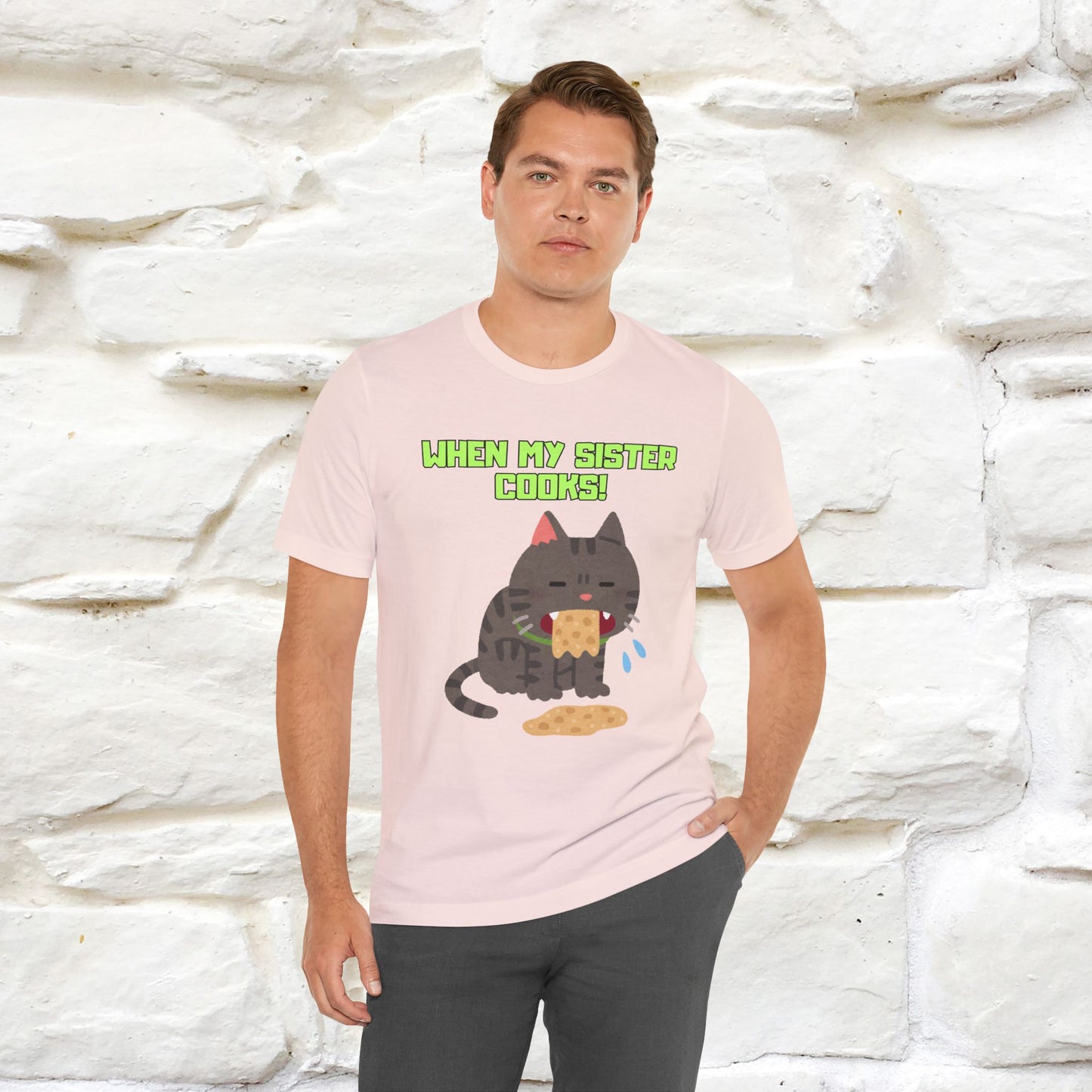 "When My Sister Cooks" Funny Cat T-shirt |Nunu&Miao Studio
