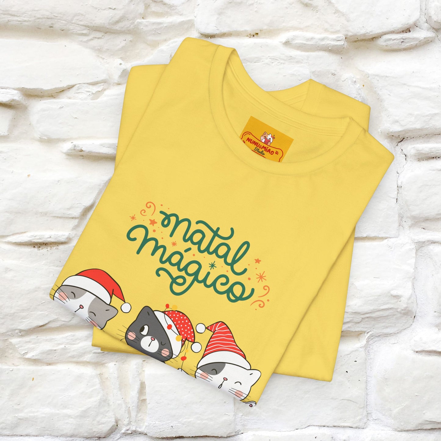 "Natal Magico" Cat T-shirt |Nunu&Miao Studio - Nunu&Miao Studio