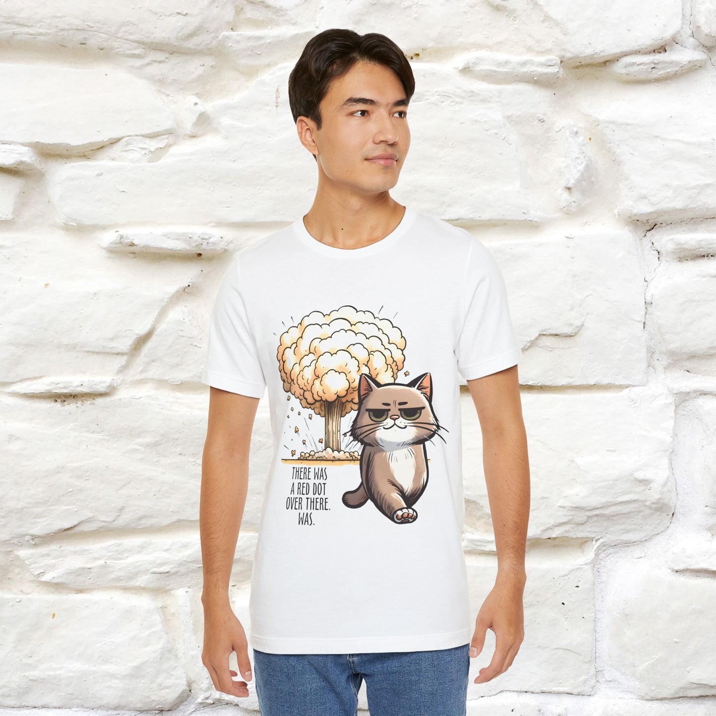 ''The Red Dot Chase'' Funny Cat T-Shirt | Nunu&Miao Studio - Nunu&Miao Studio