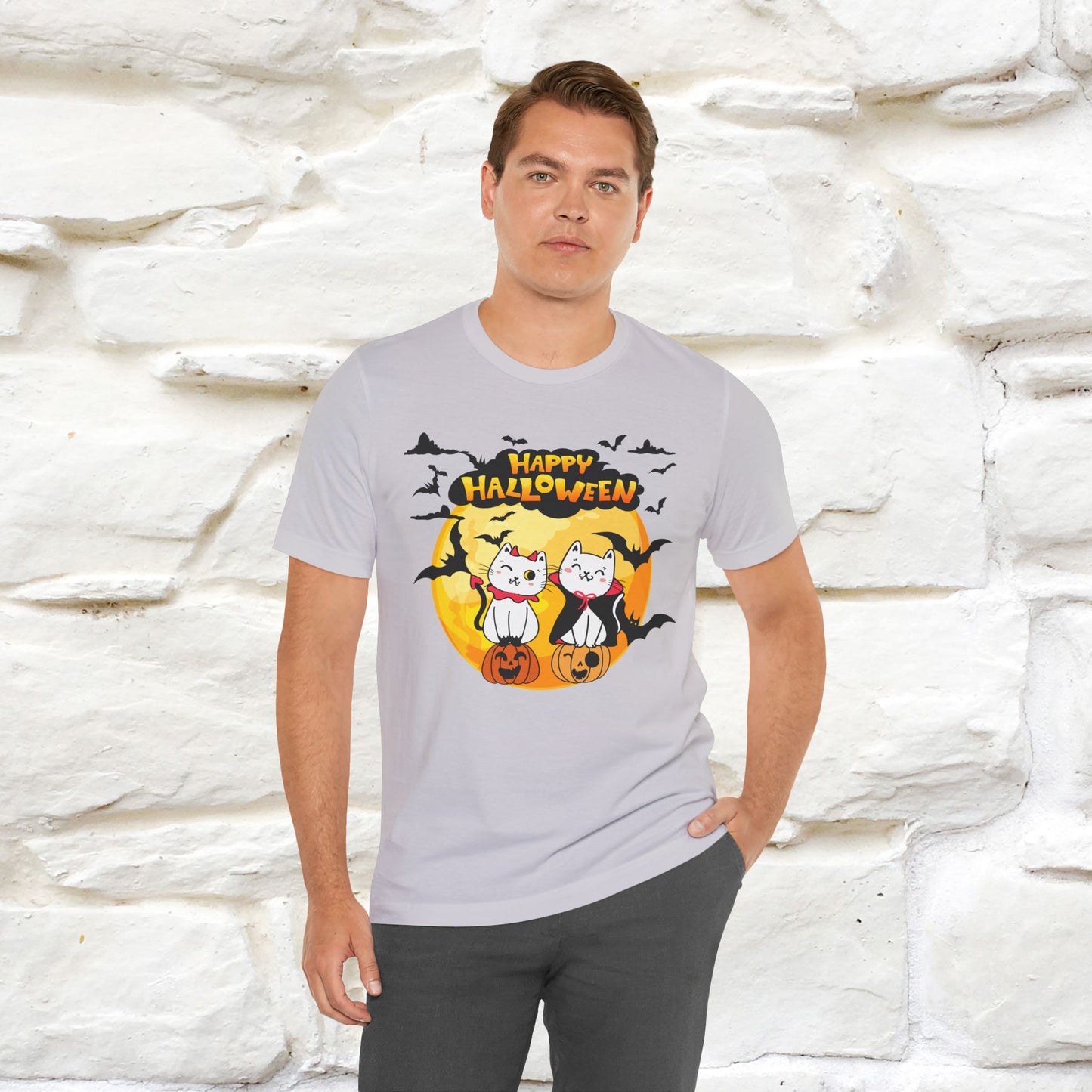 "Happy Halloween Cat Couple " Cat T-shirt |Nunu&Miao Studio