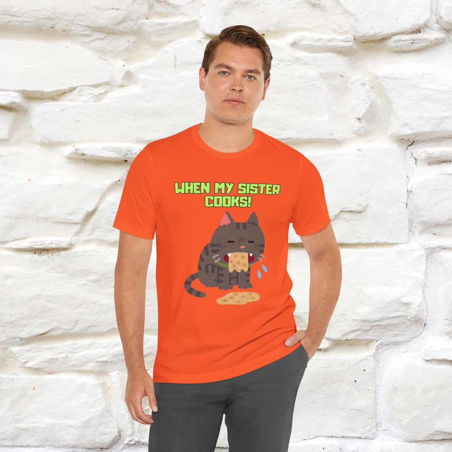 "When My Sister Cooks" Funny Cat T-shirt |Nunu&Miao Studio
