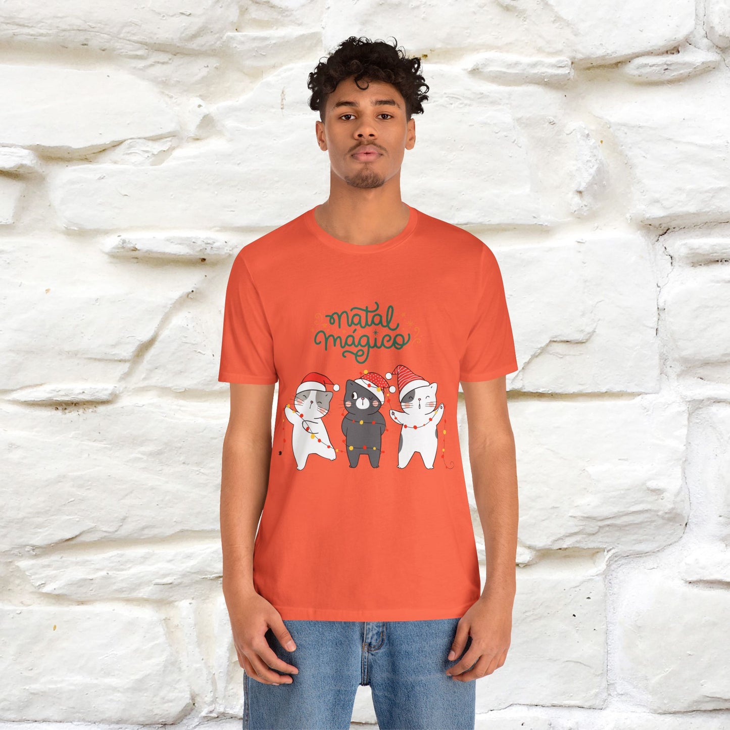 "Natal Magico" Cat T-shirt |Nunu&Miao Studio - Nunu&Miao Studio