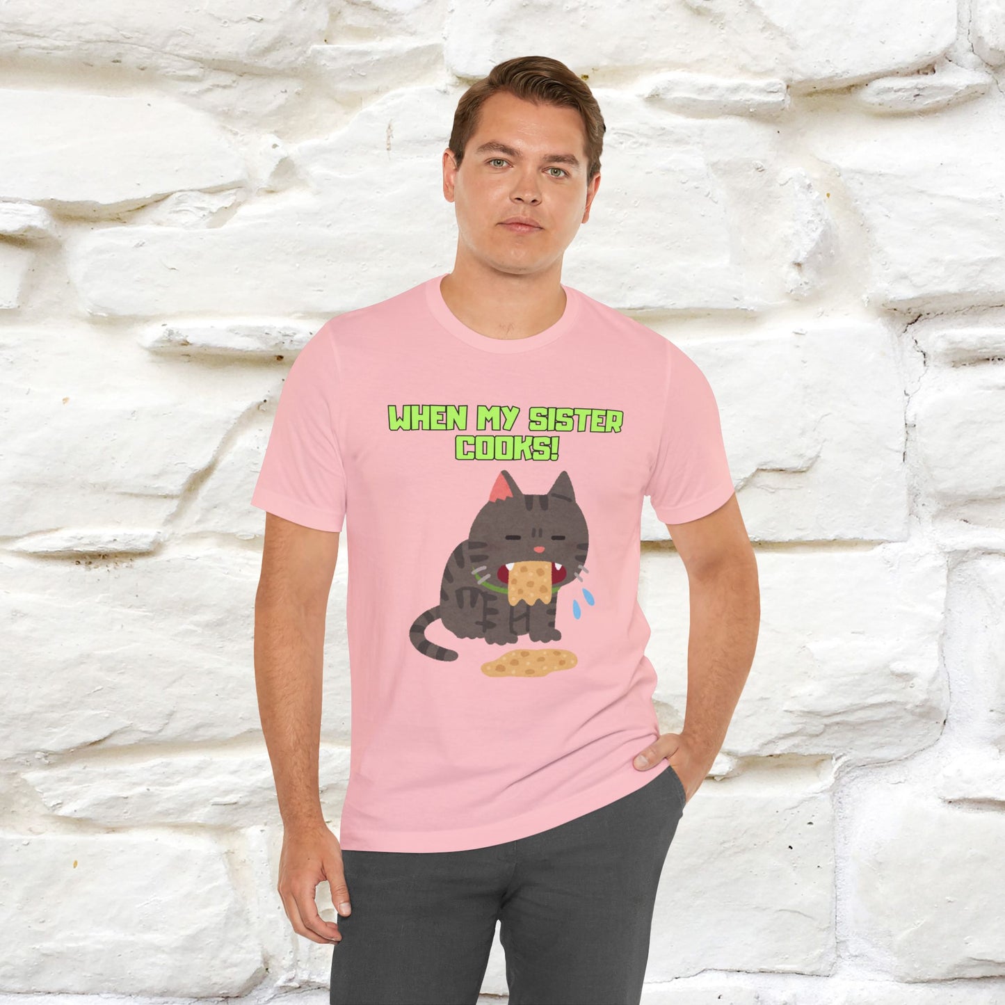 "When My Sister Cooks" Funny Cat T-shirt |Nunu&Miao Studio