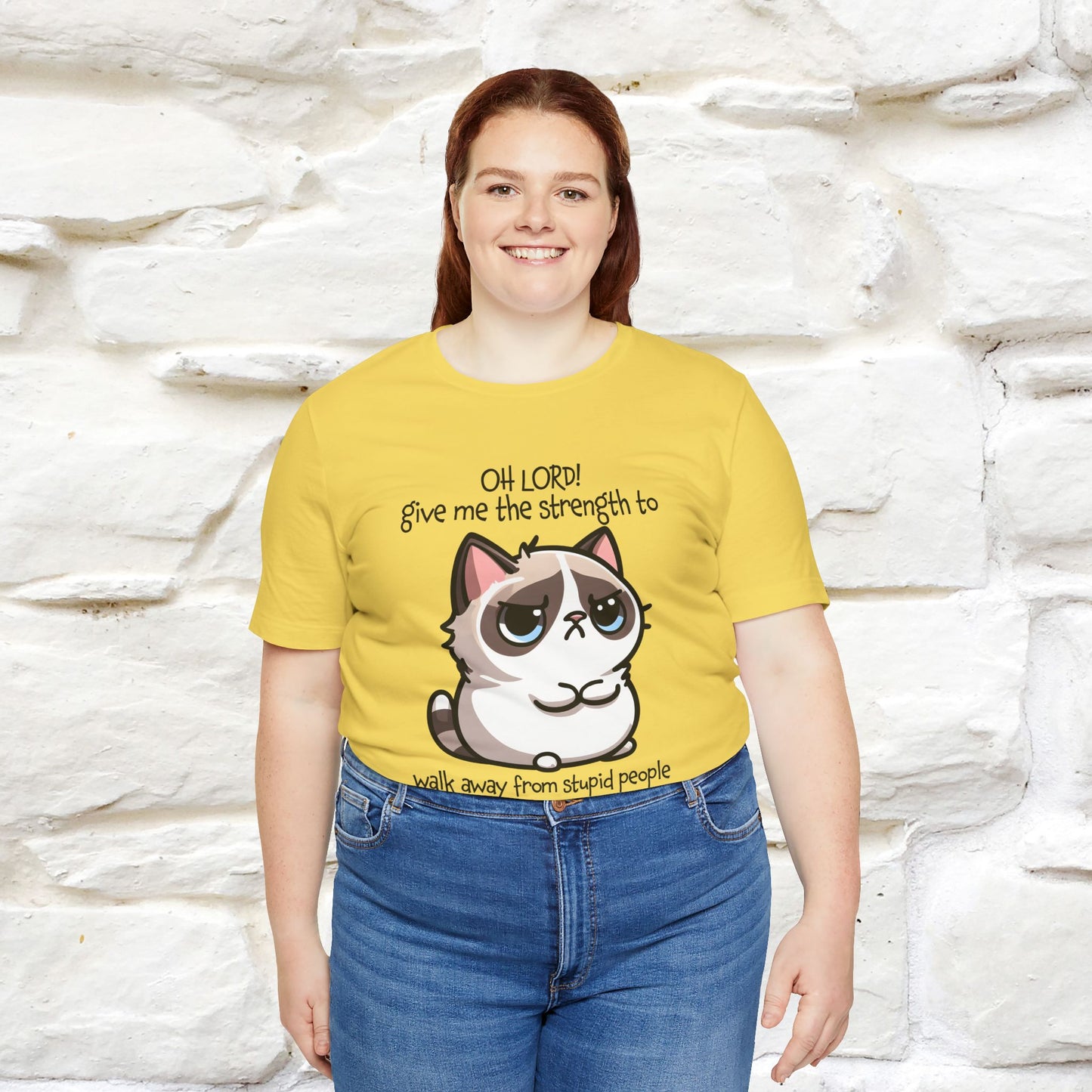 ''Oh Lord! Give Me Strength to ...'' Cat T-Shirt | | Nunu&Miao Studio