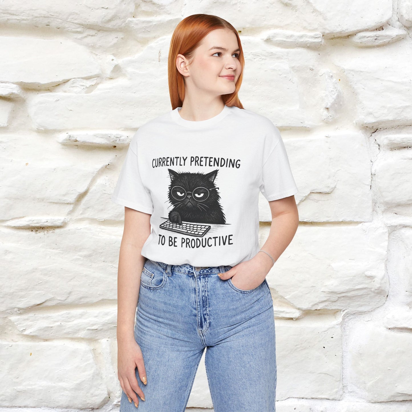 "Currently Pretending To Be Productive" |Cat T-Shirt | Nunu&Miao Studio