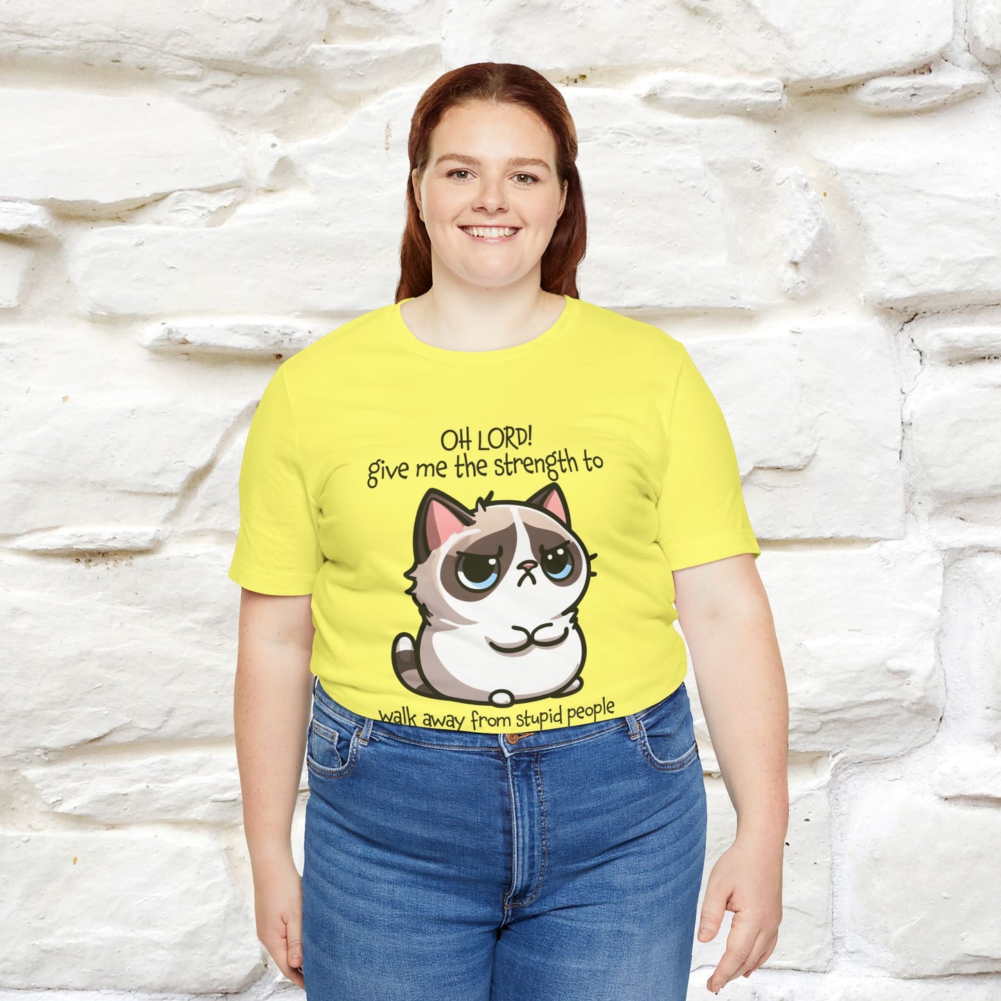 ''Oh Lord! Give Me Strength to ...'' Cat T-Shirt | | Nunu&Miao Studio