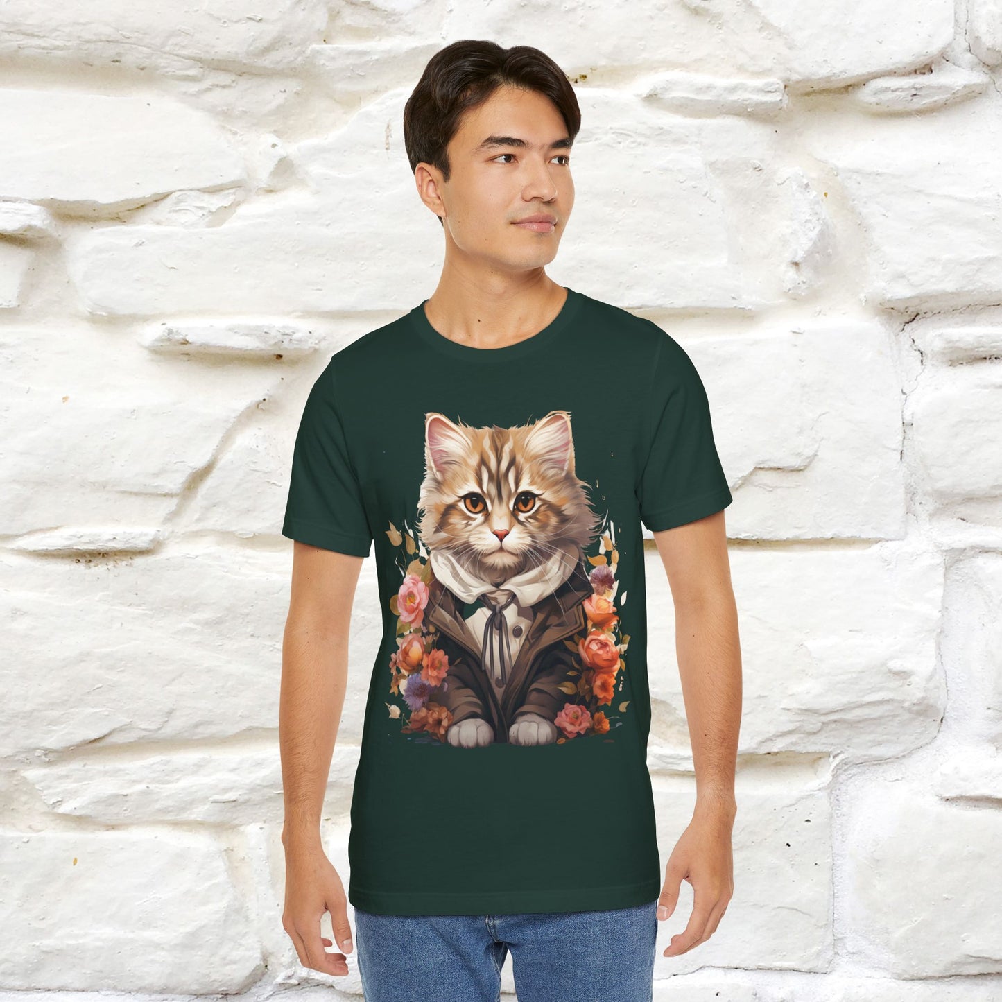 "Mr. Meow" Elegant Cat T-Shirt for Men & Women | 100% Cotton* - Nunu&Miao Studio