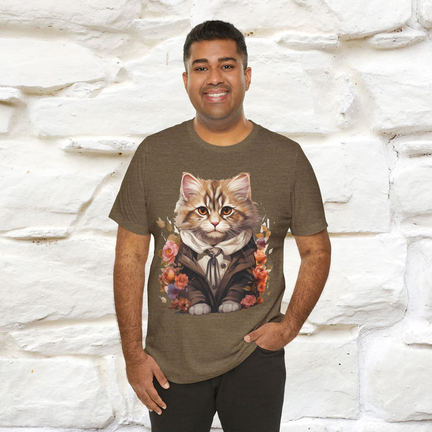 "Mr. Meow" Elegant Cat T-Shirt for Men & Women | 100% Cotton* - Nunu&Miao Studio