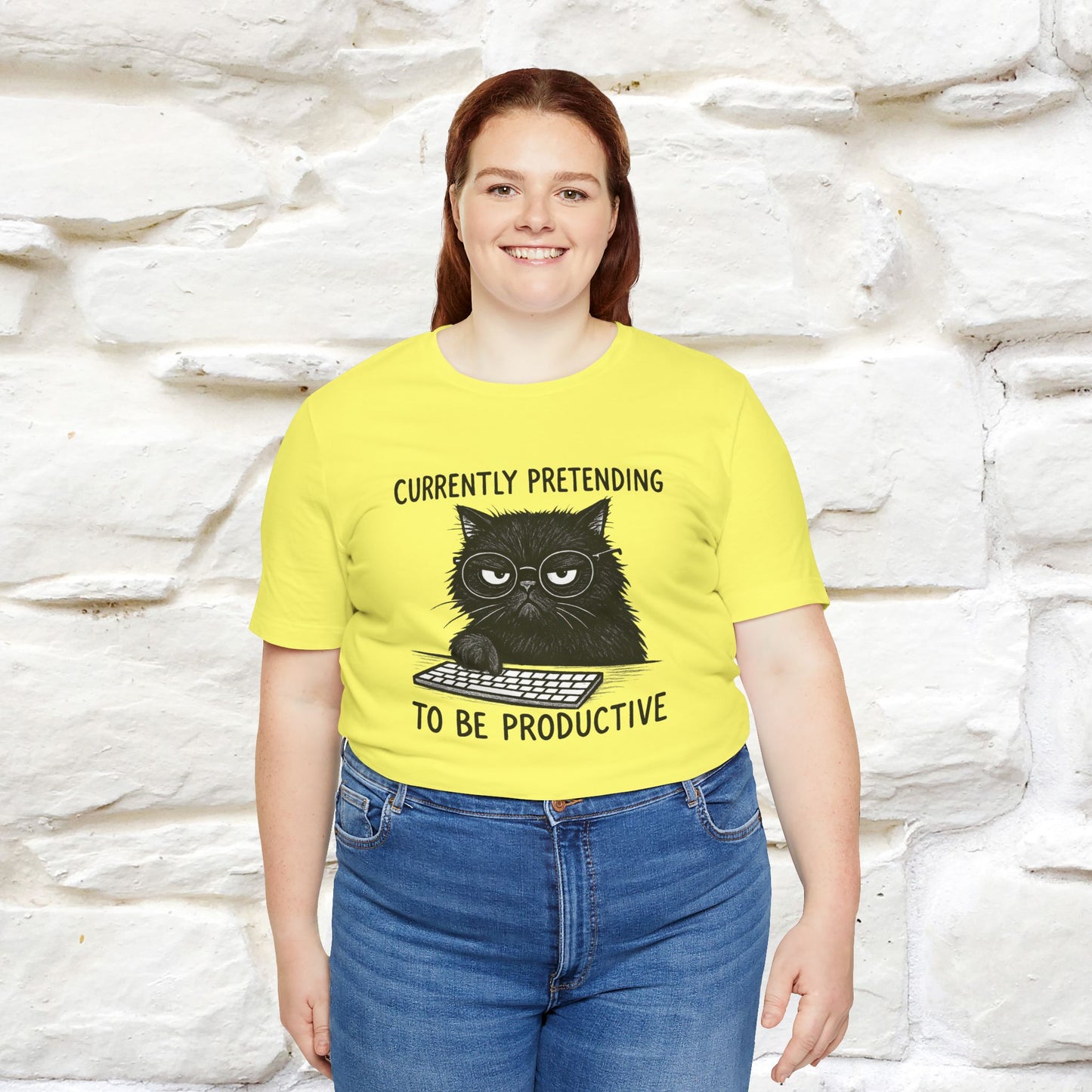 "Currently Pretending To Be Productive" |Cat T-Shirt | Nunu&Miao Studio