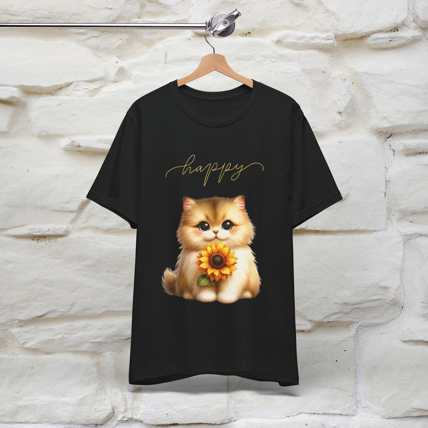 "Happy" Cat T-Shirt for Women | 100% Cotton* 🐾 - Nunu&Miao Studio