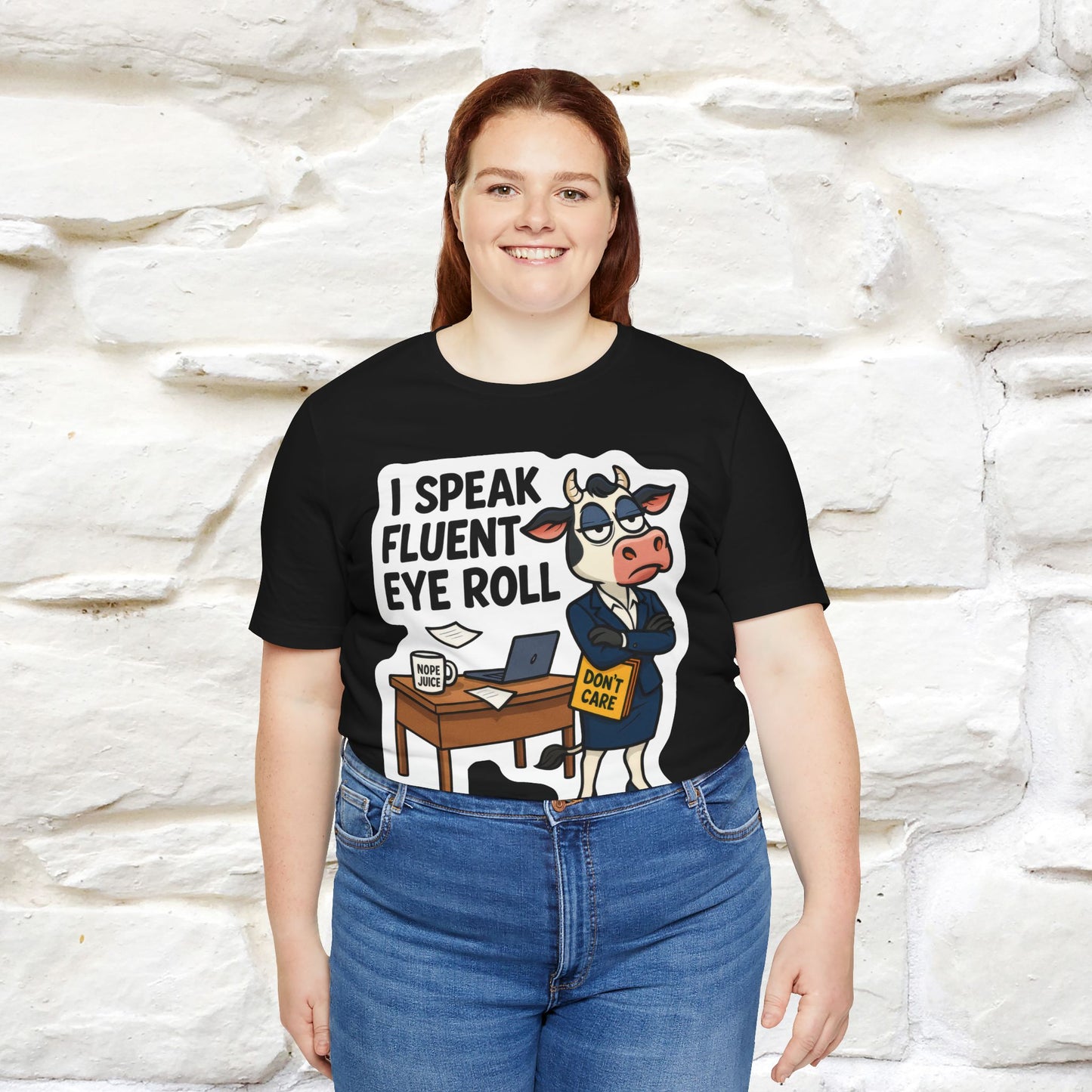 ''I Speak Fluent Eye Roll ''| Sarcastic Cat T-Shirt | Nunu&Miao Studio