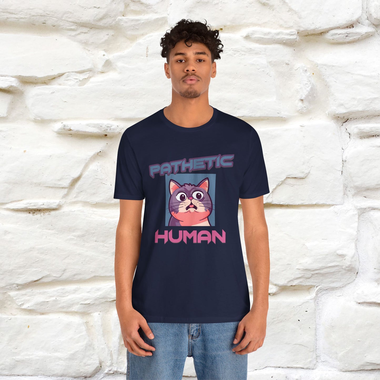 ''Pathetic Human'' | Funny Cat T-Shirt | Nunu&Miao Studio