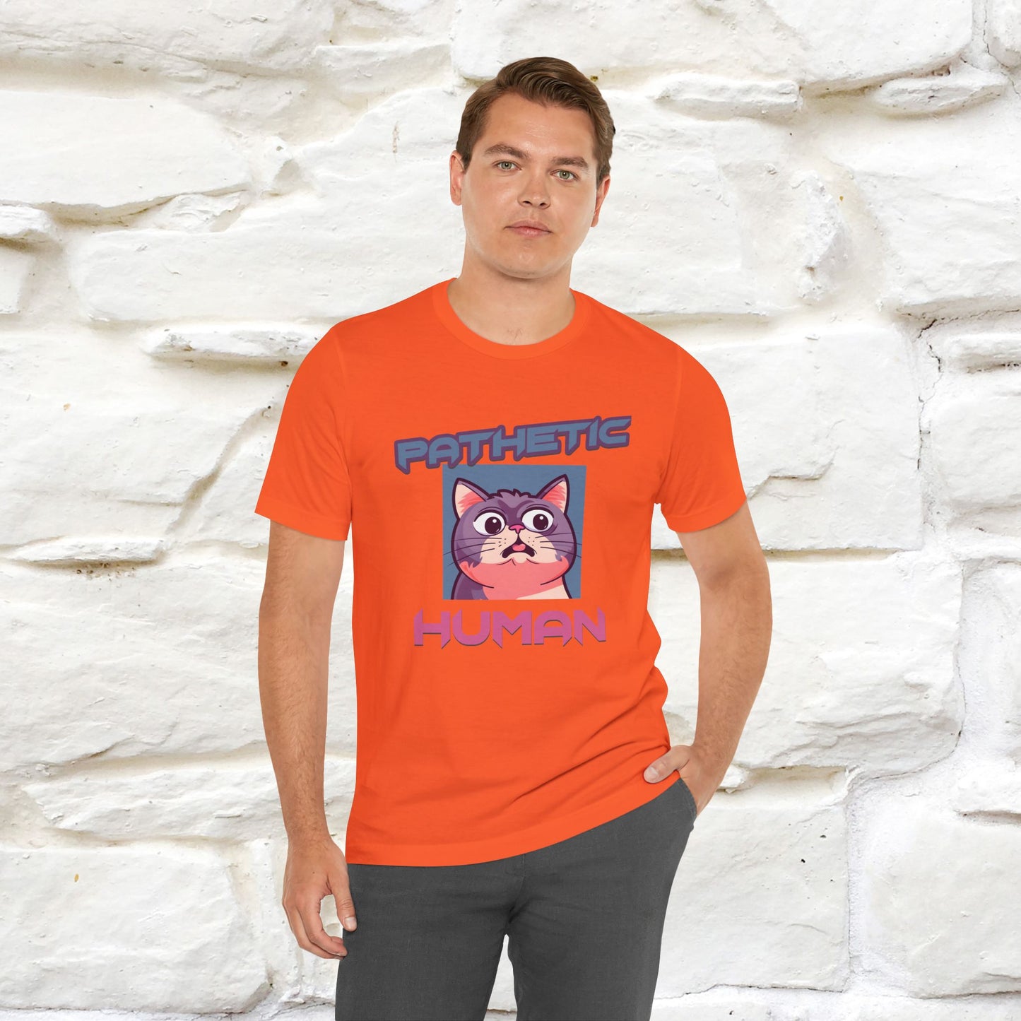 ''Pathetic Human'' | Funny Cat T-Shirt | Nunu&Miao Studio