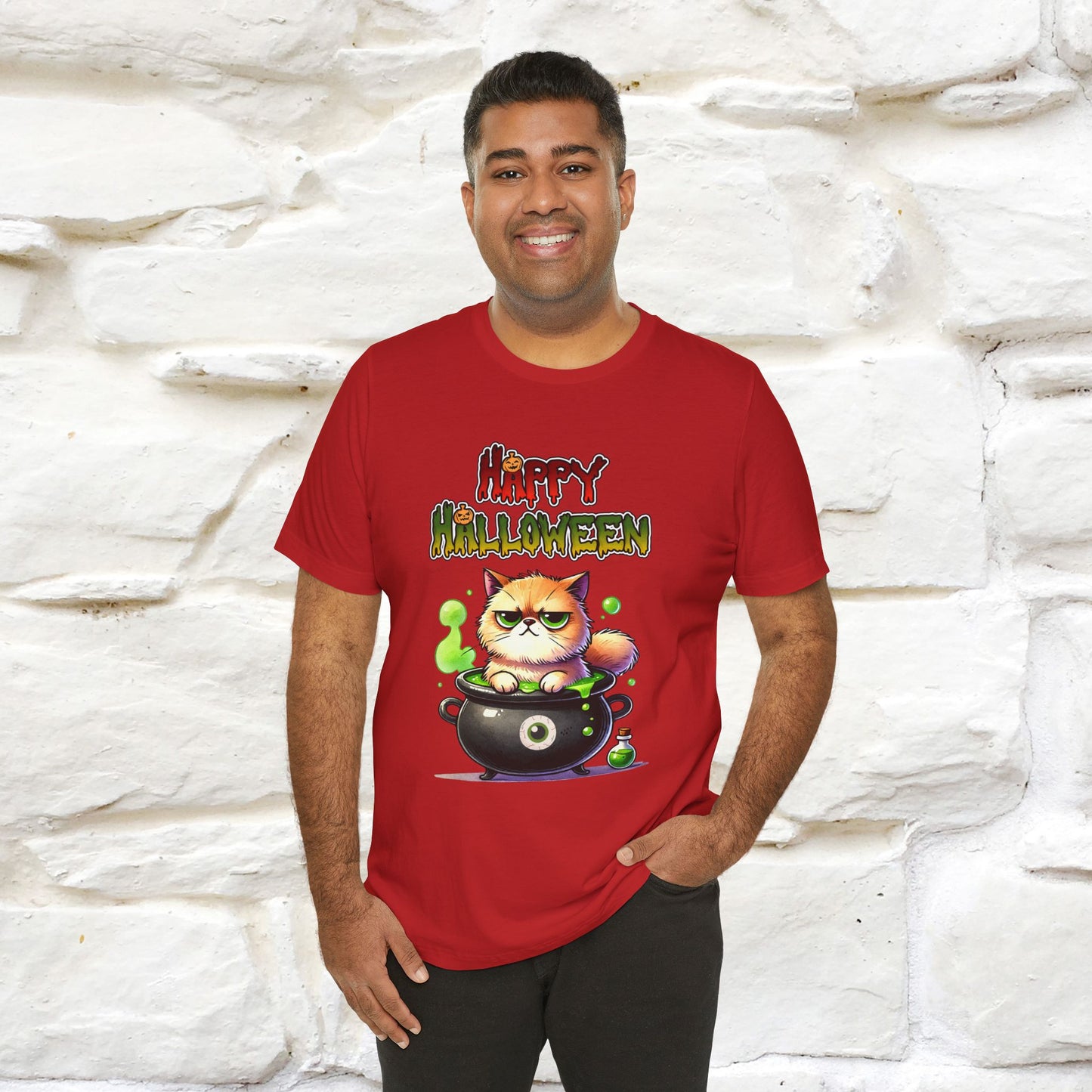 "Angry Cat Happy Halloween" Cat T-shirt |Nunu&Miao Studio