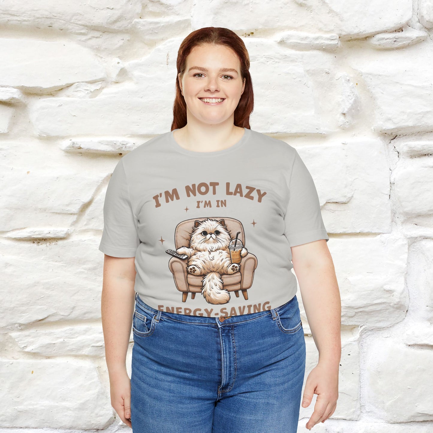 "I'm Not Lazy I'm In Energy-Saving Mode " Cat T-shirt |Nunu&Miao Studio