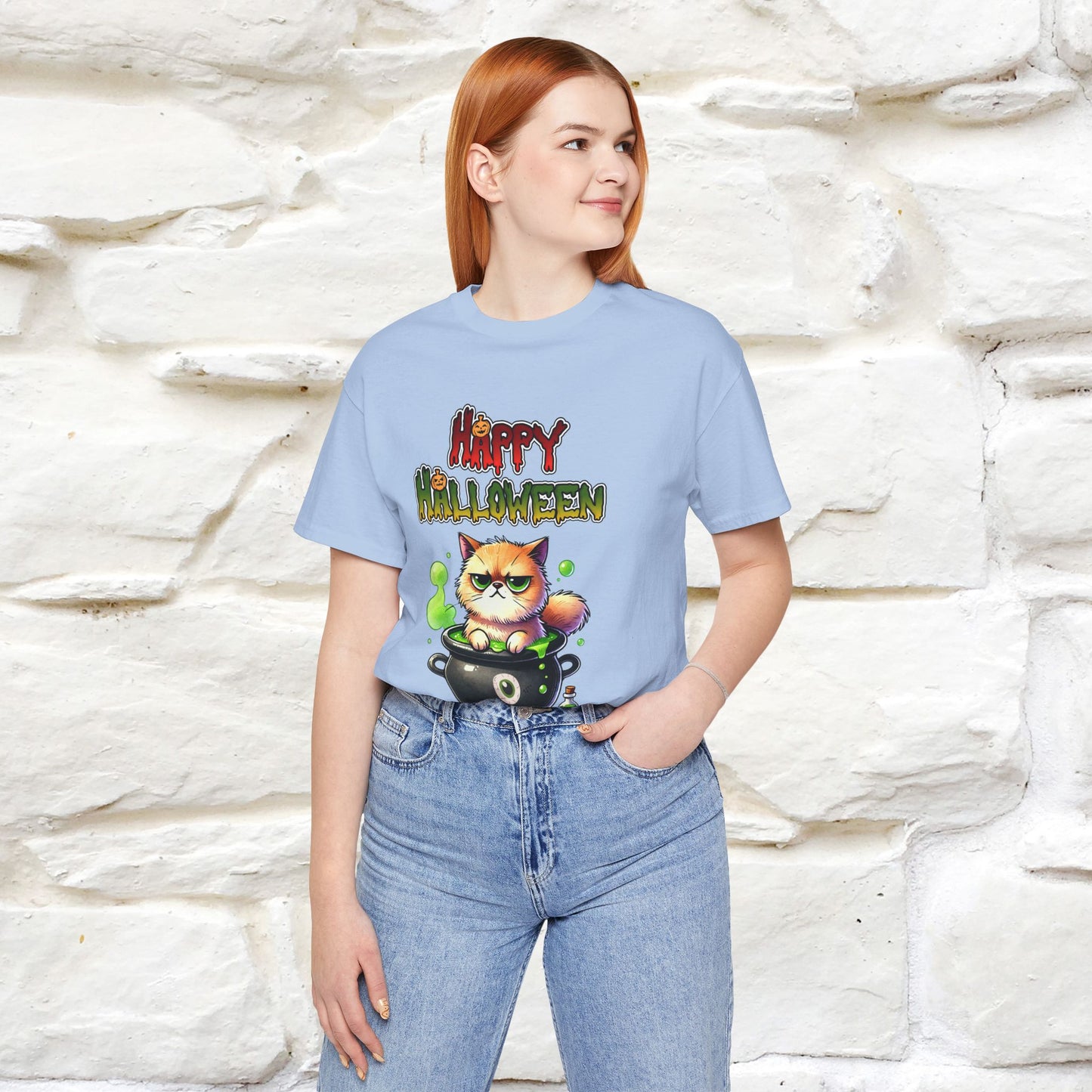 "Angry Cat Happy Halloween" Cat T-shirt |Nunu&Miao Studio