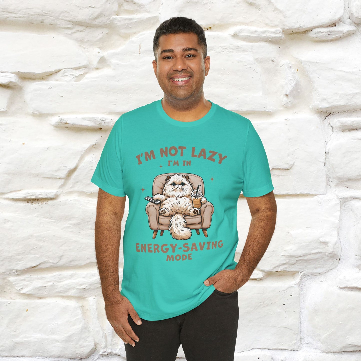 "I'm Not Lazy I'm In Energy-Saving Mode " Cat T-shirt |Nunu&Miao Studio