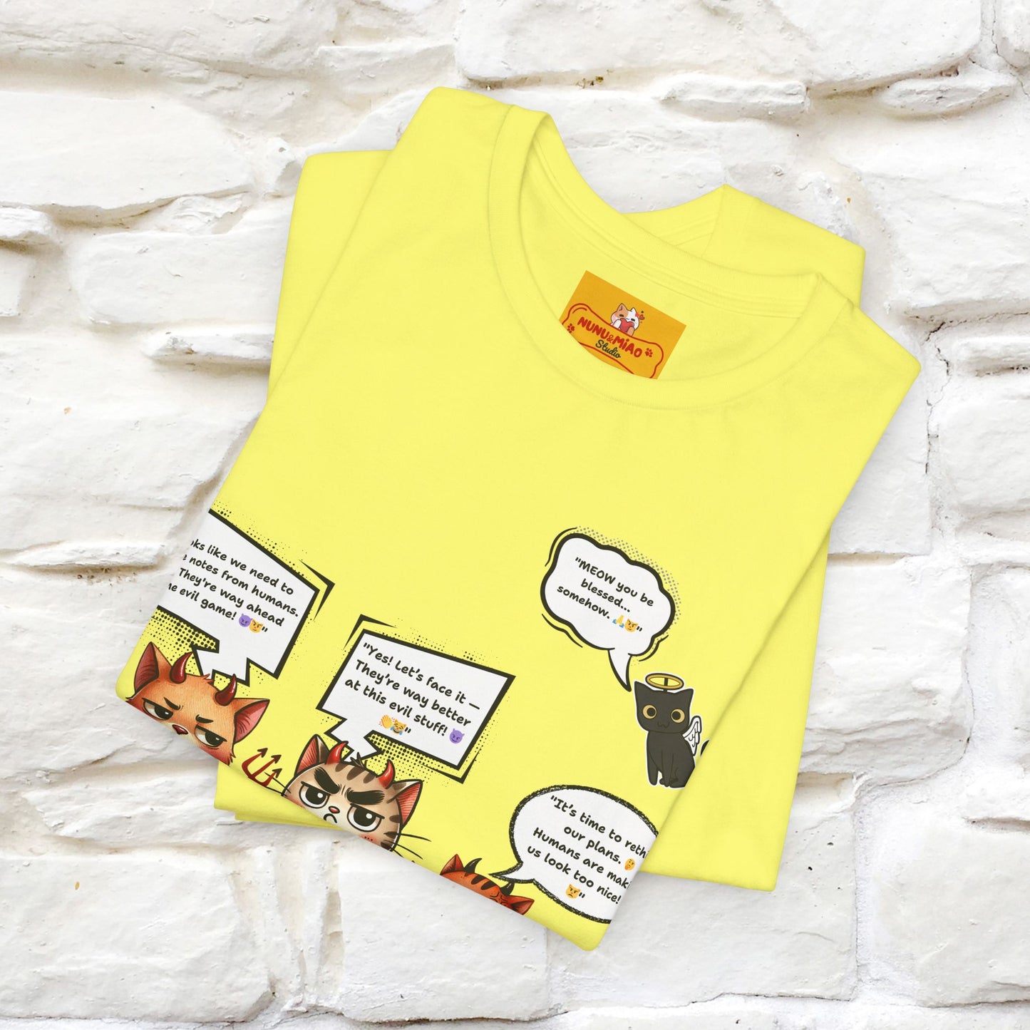 "Humans Are Way Ahead In The Evil Game! 😈😼" Cat T-shirt |Nunu&Miao Studio - Nunu&Miao Studio