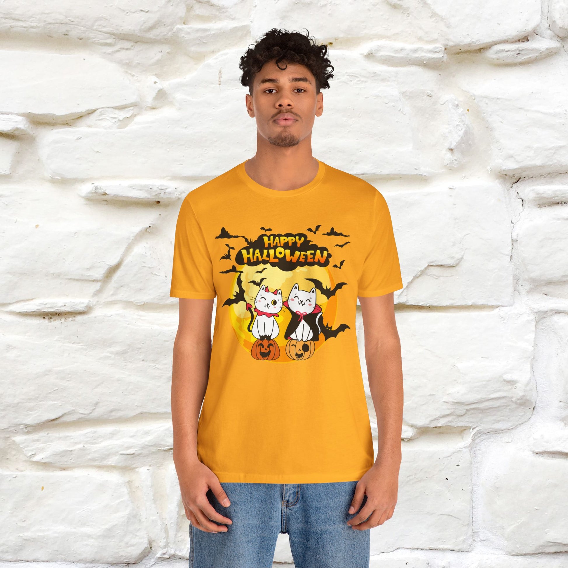"Happy Halloween Cat Couple " Cat  T-shirt |Nunu&Miao Studio - Nunu&Miao Studio