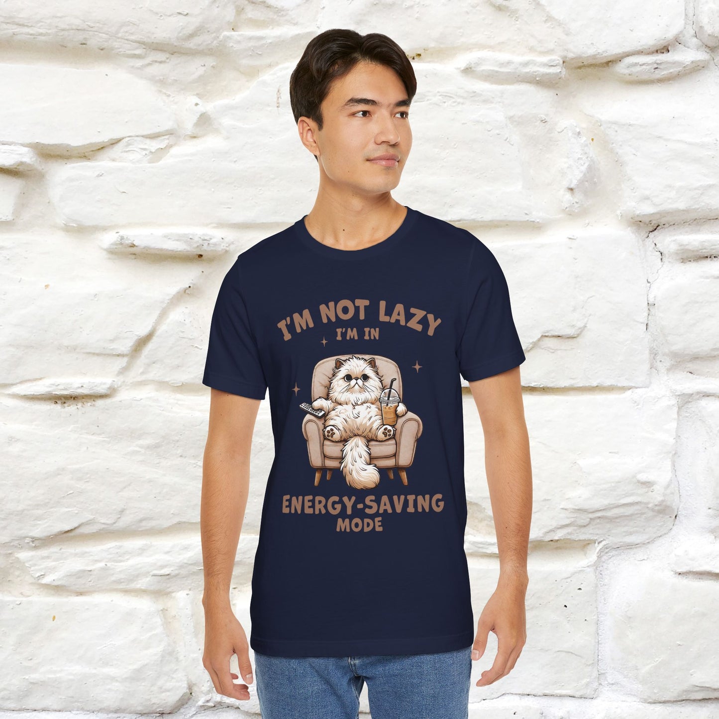 "I'm Not Lazy I'm In Energy-Saving Mode " Cat T-shirt |Nunu&Miao Studio