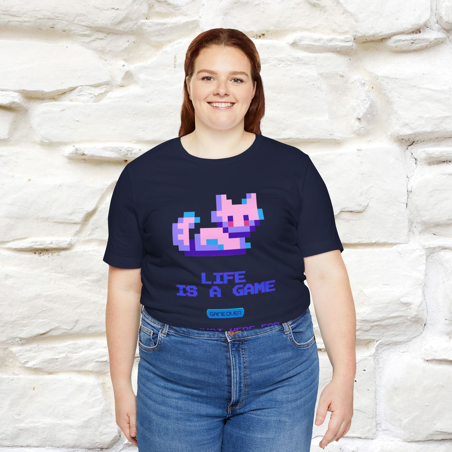 "Life Is A Game, I Am Just Here Fo The Cheat Code" Funny Cat T-Shirt for Men & Women | 100% Cotton* - Nunu&Miao Studio