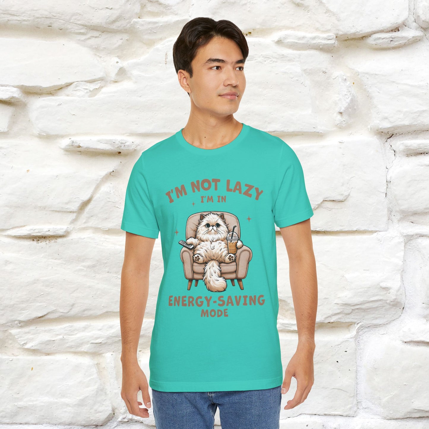 "I'm Not Lazy I'm In Energy-Saving Mode " Cat T-shirt |Nunu&Miao Studio
