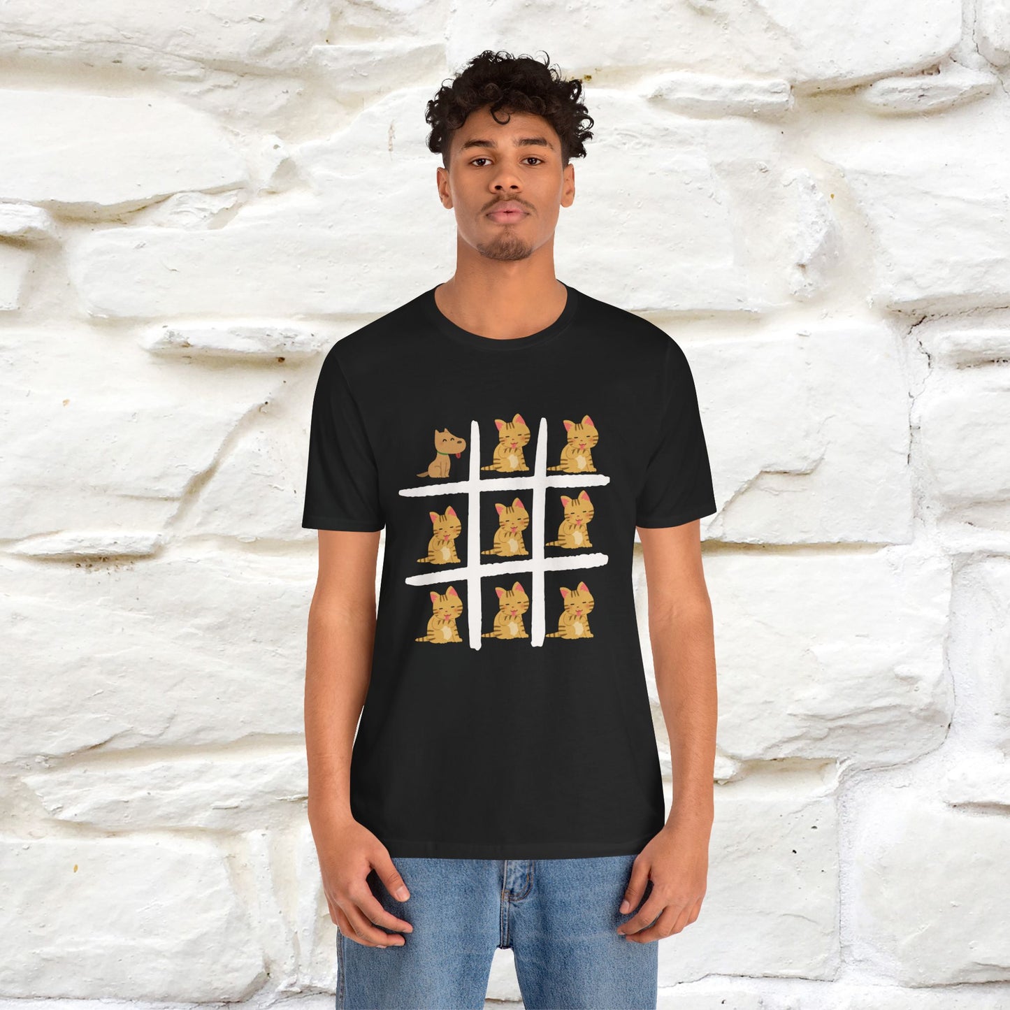 "Meow vs Woof: The Ultimate Match" Cat T-Shirt for Men & Women | 100% Cotton 🐾*