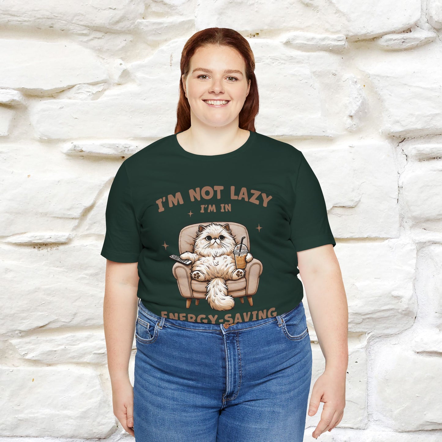"I'm Not Lazy I'm In Energy-Saving Mode " Cat T-shirt |Nunu&Miao Studio
