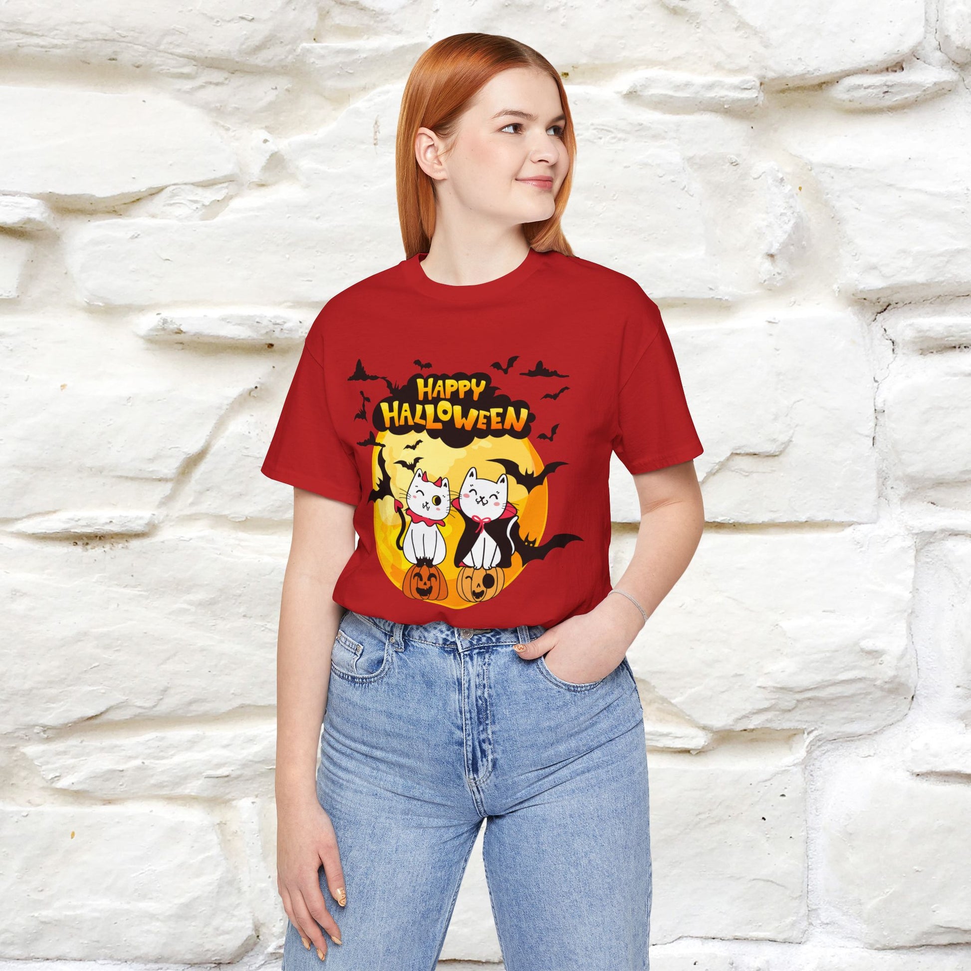 "Happy Halloween Cat Couple " Cat  T-shirt |Nunu&Miao Studio - Nunu&Miao Studio
