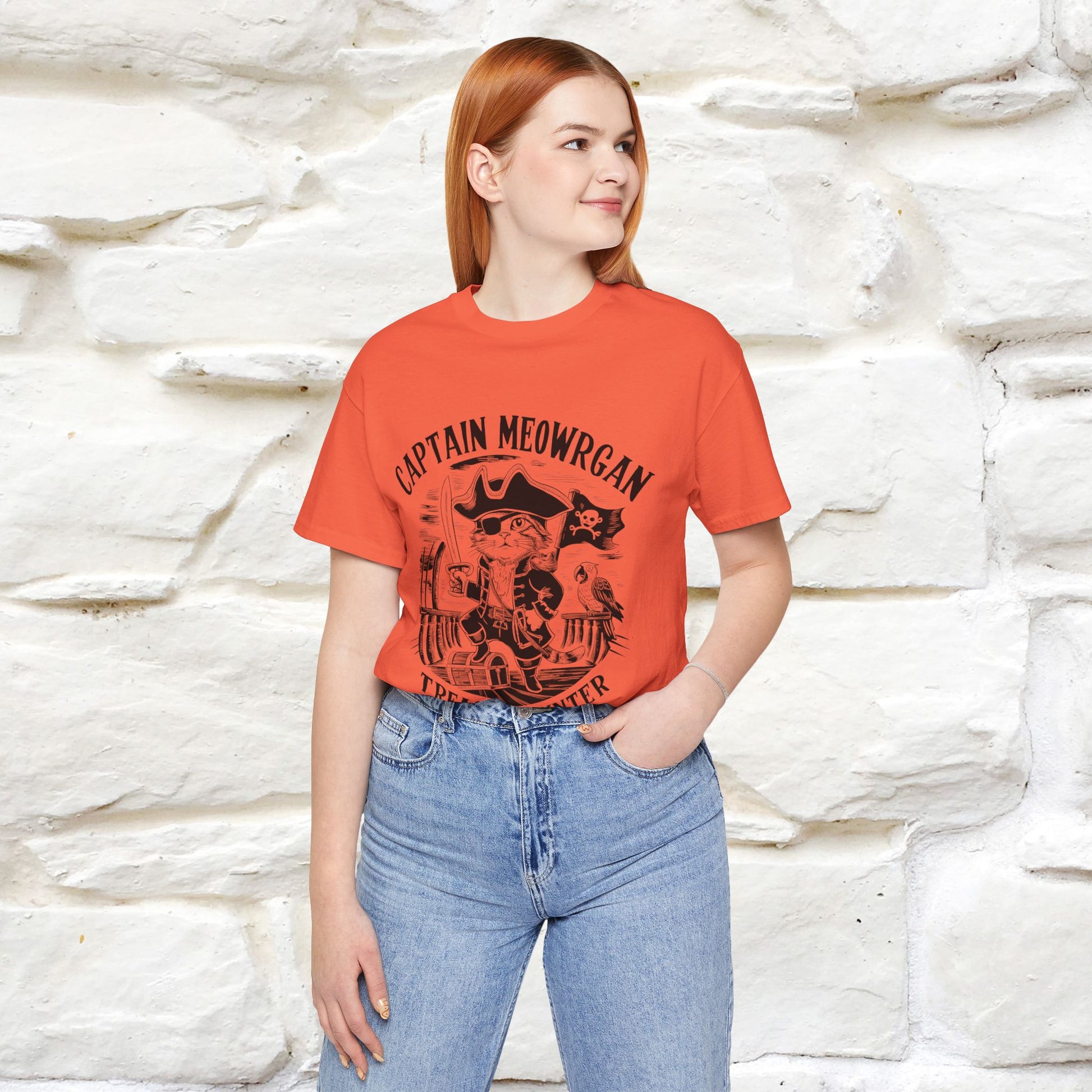 Captain Meowrgan Treasure Hunter |  |Cat T-Shirt | Nunu&Miao Studio - Nunu&Miao Studio