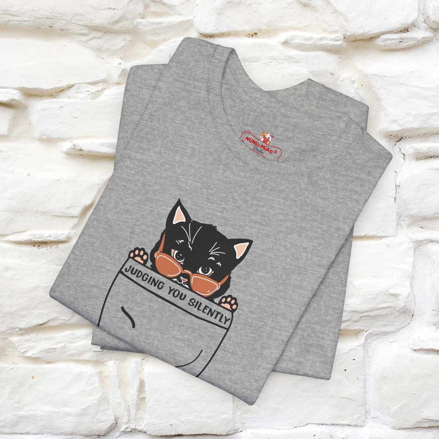 Judging You Silently Cat T-Shirt for Men | 100% Cotton* Funny & Sassy Tee - Nunu&Miao Studio
