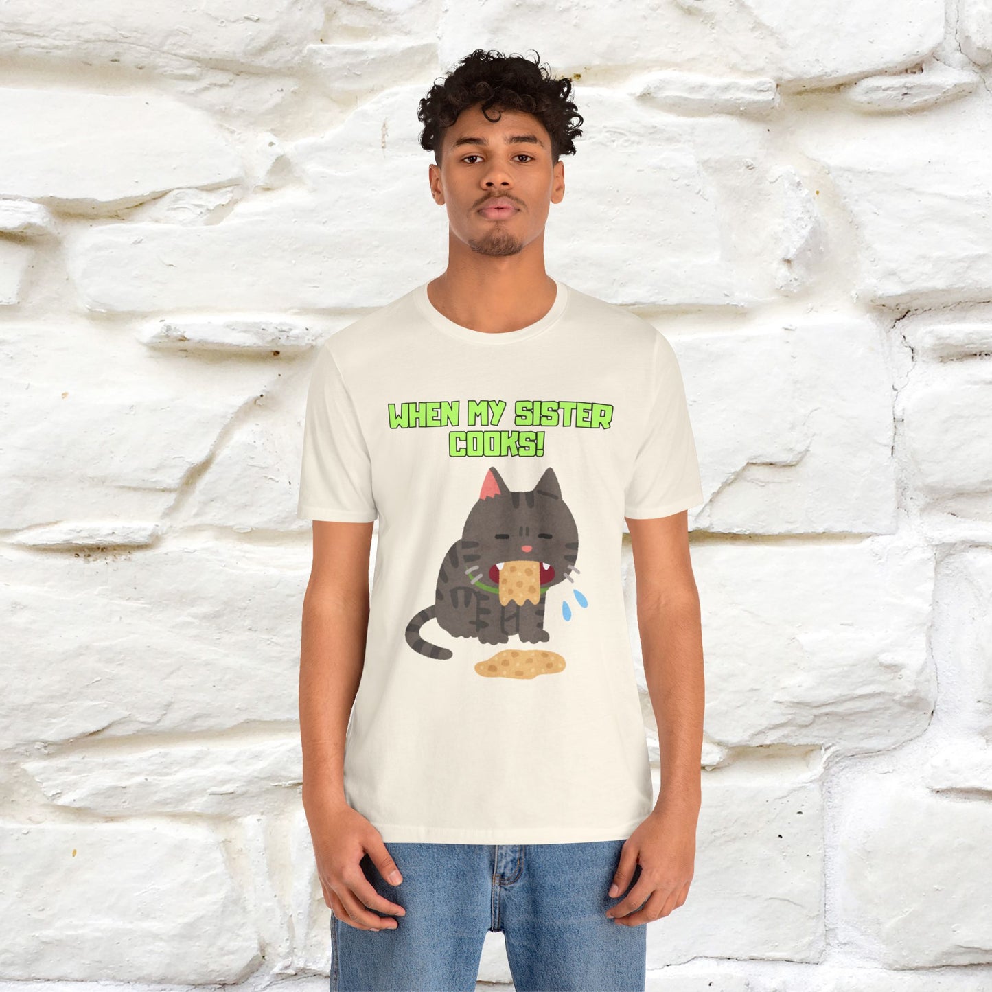 "When My Sister Cooks" Funny Cat T-shirt |Nunu&Miao Studio