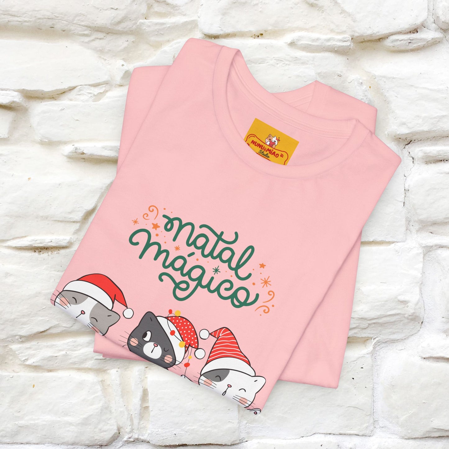 "Natal Magico" Cat T-shirt |Nunu&Miao Studio - Nunu&Miao Studio