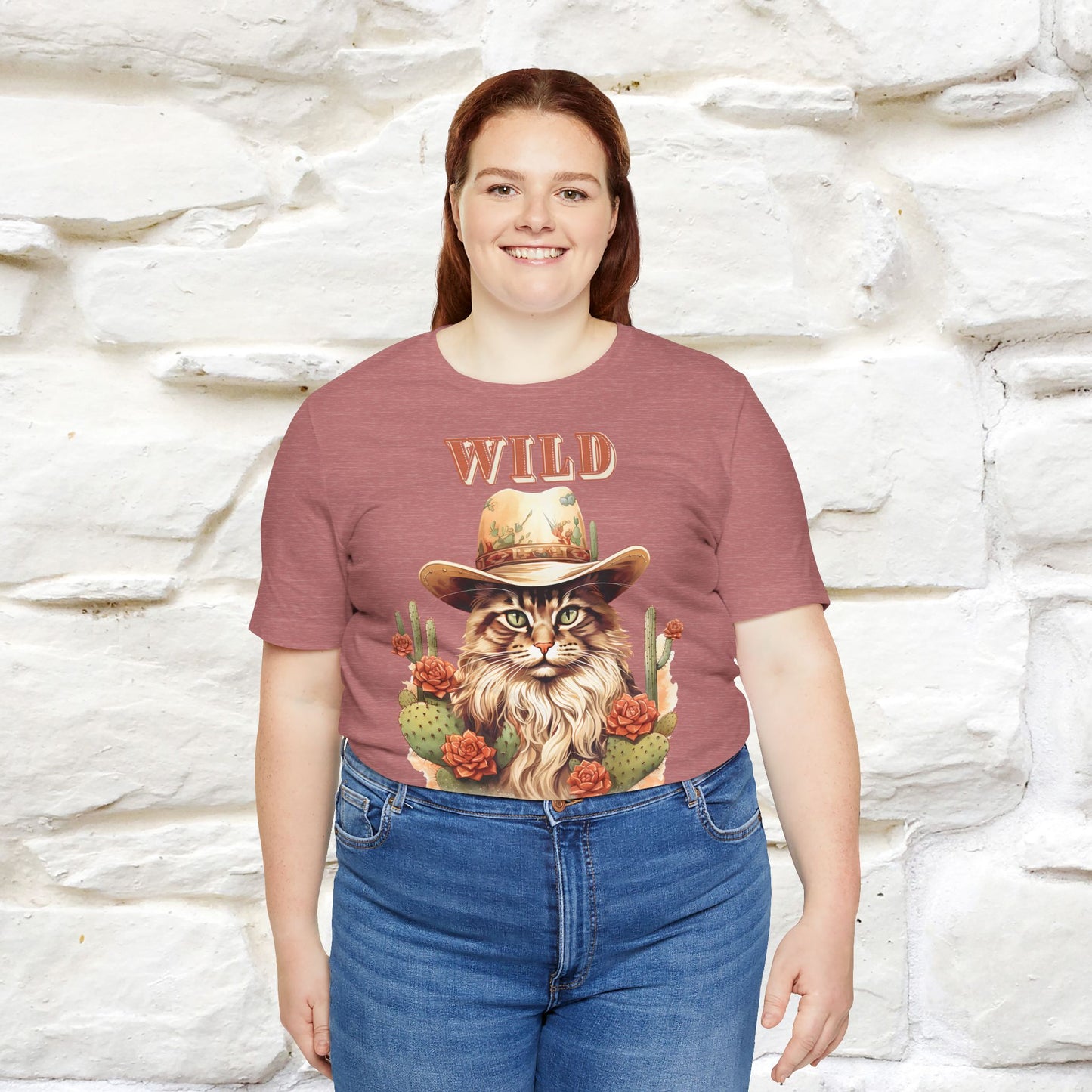 Wild Cowboy Cat T-Shirt for Men & Women | 100% Cotton* Adventure Tee - Nunu&Miao Studio