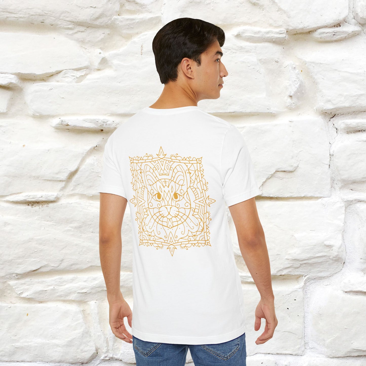 "Mandala Cat'' Cat T-Shirt Front and Back Design | Nunu&Miao Studio
