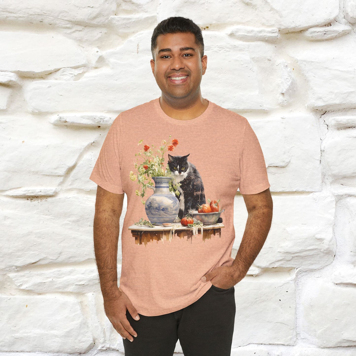 ''THe Cat and The Vase '' T-shirt for Men and Women 100% Cotton* - Nunu&Miao Studio