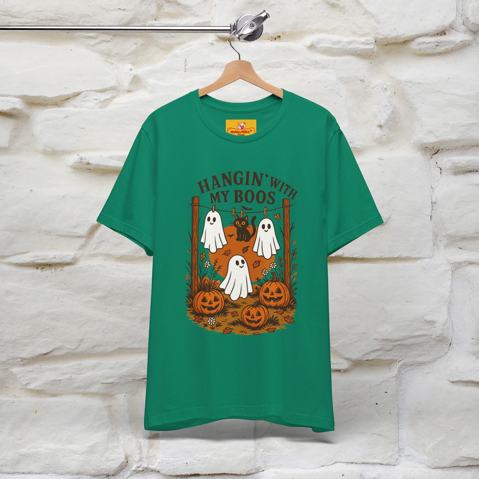 "Hanging With My Boos" Halloween Cat T-shirt |Nunu&Miao Studio - Nunu&Miao Studio