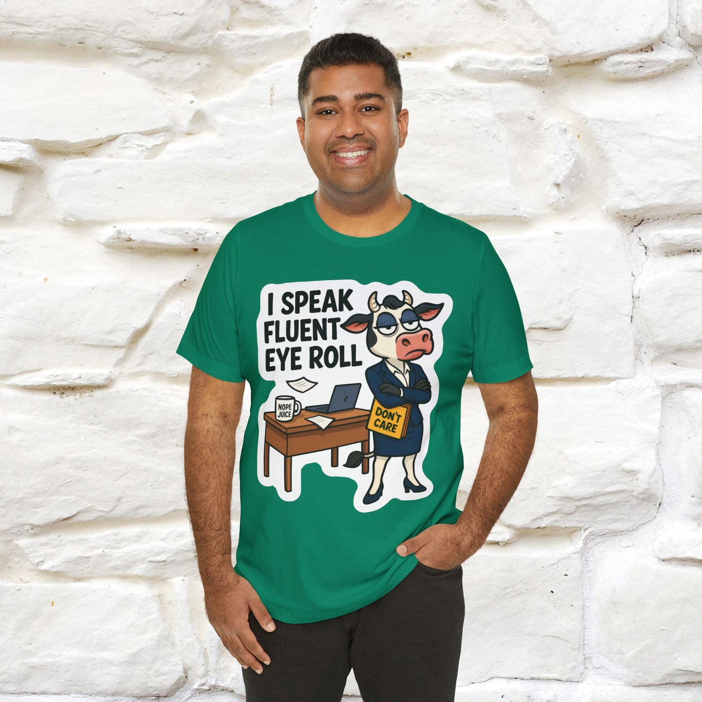 ''I Speak Fluent Eye Roll ''| Sarcastic Cat T-Shirt | Nunu&Miao Studio