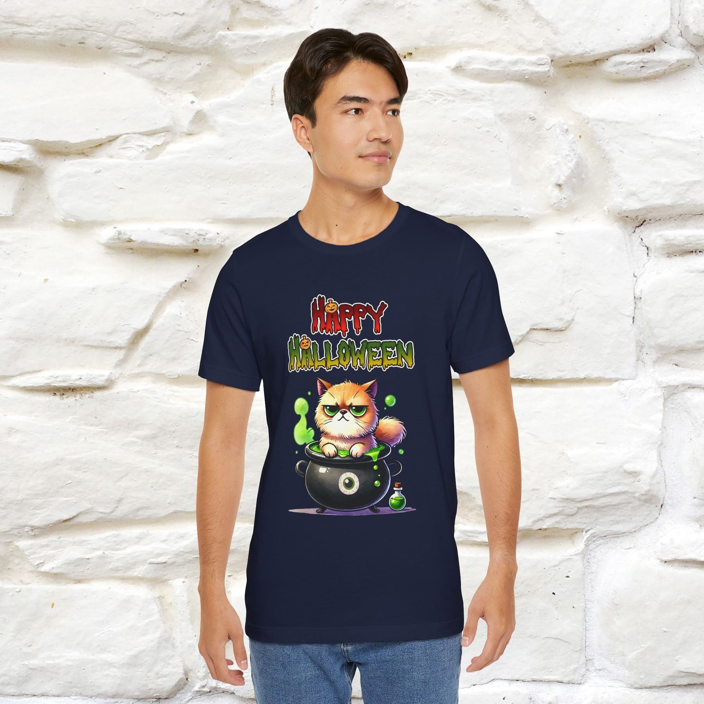 "Angry Cat Happy Halloween" Cat T-shirt |Nunu&Miao Studio