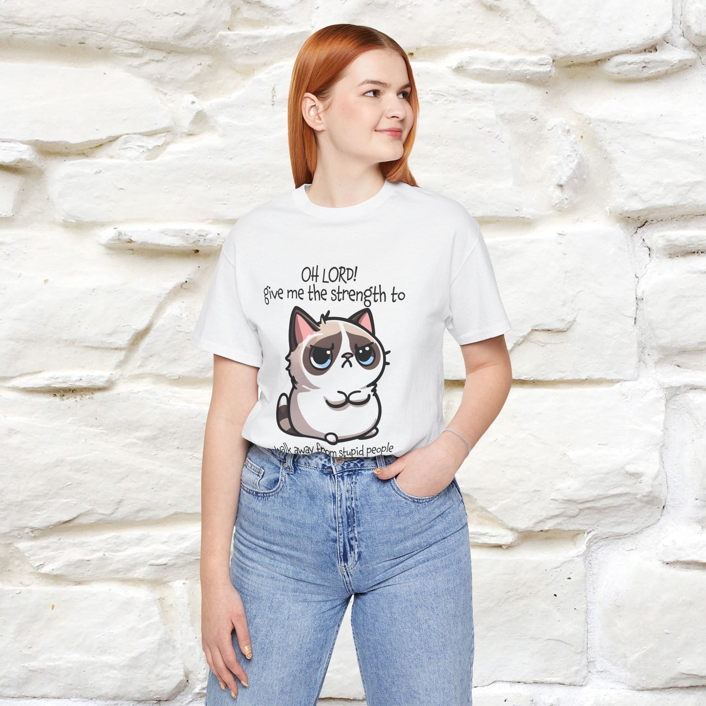 ''Oh Lord! Give Me Strength to ...'' Cat T-Shirt | | Nunu&Miao Studio