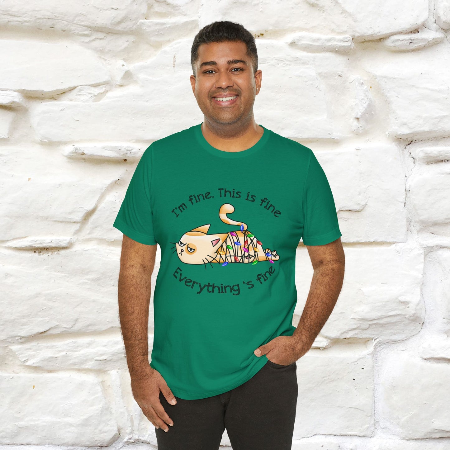 "This Is Fine" |Funny Cat T-Shirt | Nunu&Miao Studio