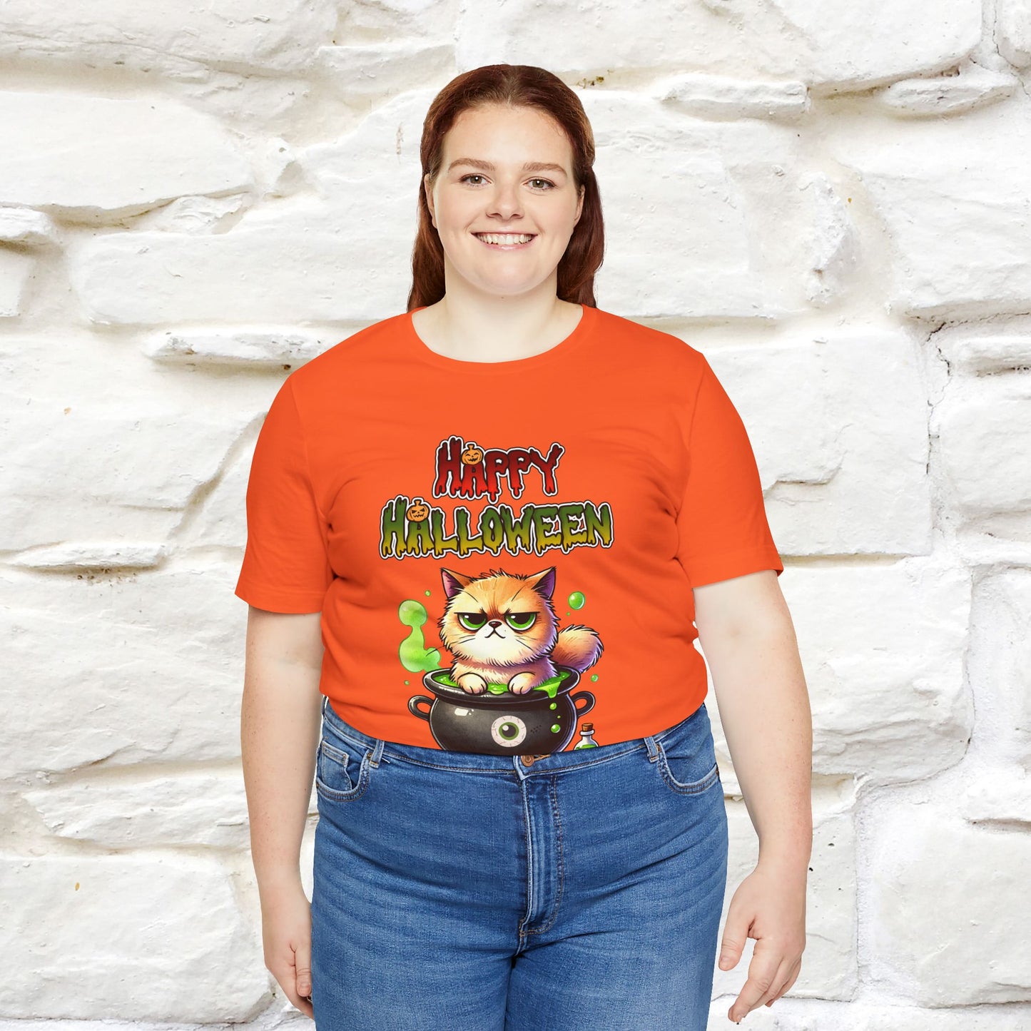 "Angry Cat Happy Halloween" Cat T-shirt |Nunu&Miao Studio